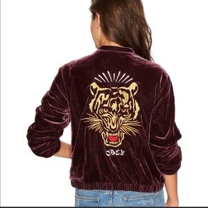 OBEY Tiger velvet jacket